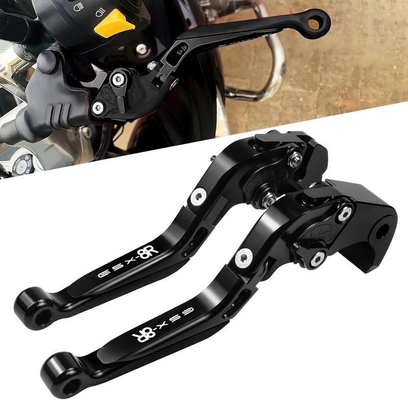XIDAODIT for Suzuki GSX-8R Motorcycle Clutch Lever Folding Extendable Adjustable Clutch and Brake Levers Set for Suzuki GSX-8R GSX8R 2023 2024(Black) - Image 1